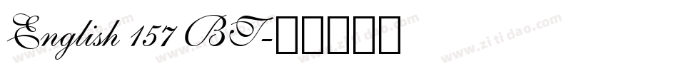 English 157 BT字体转换